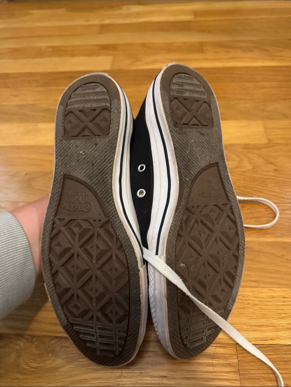 Converse Black and White High Top Sneakers - Picture 10 of 10